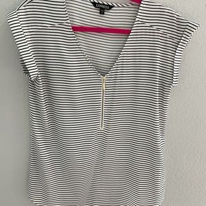 Express white and black stripped top.